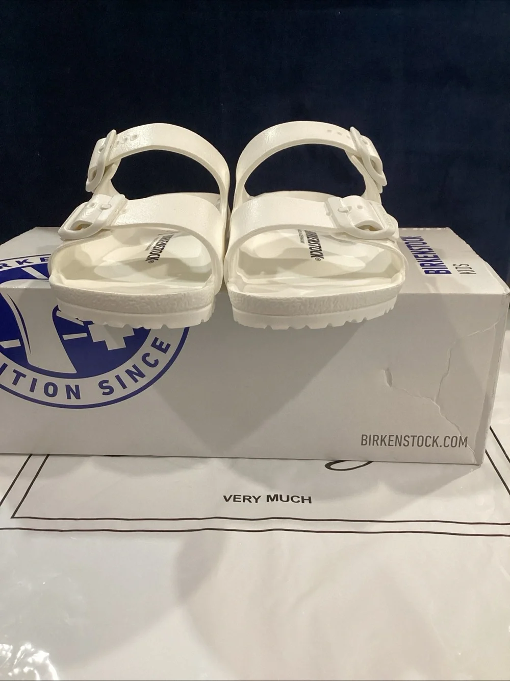 Birkenstock Arizona EVA Kids White Sandals EU 32 US 1-1.5 NIB